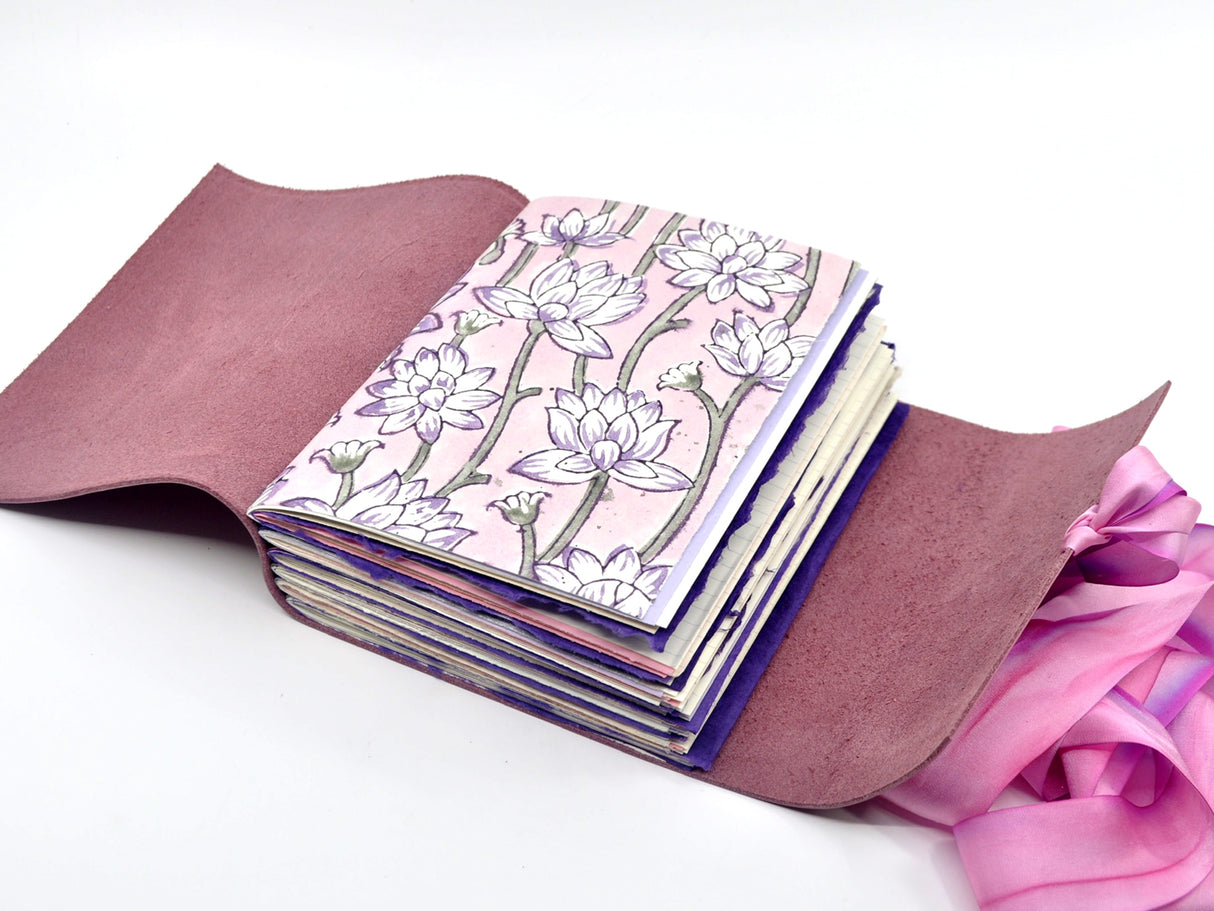 Hibiscus One of a Kind Leather Journal