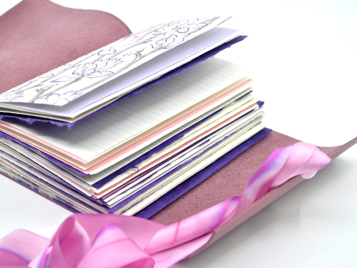 Hibiscus One of a Kind Leather Journal