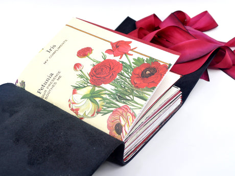 English Garden One of a Kind Leather Journal