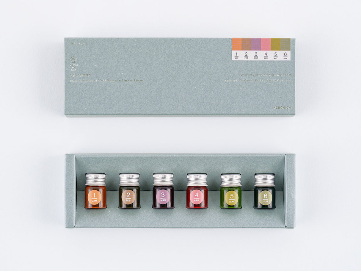 Kakimori x TSUKI no IRO: Mini Ink Bottle Set (Jan-Jun)
