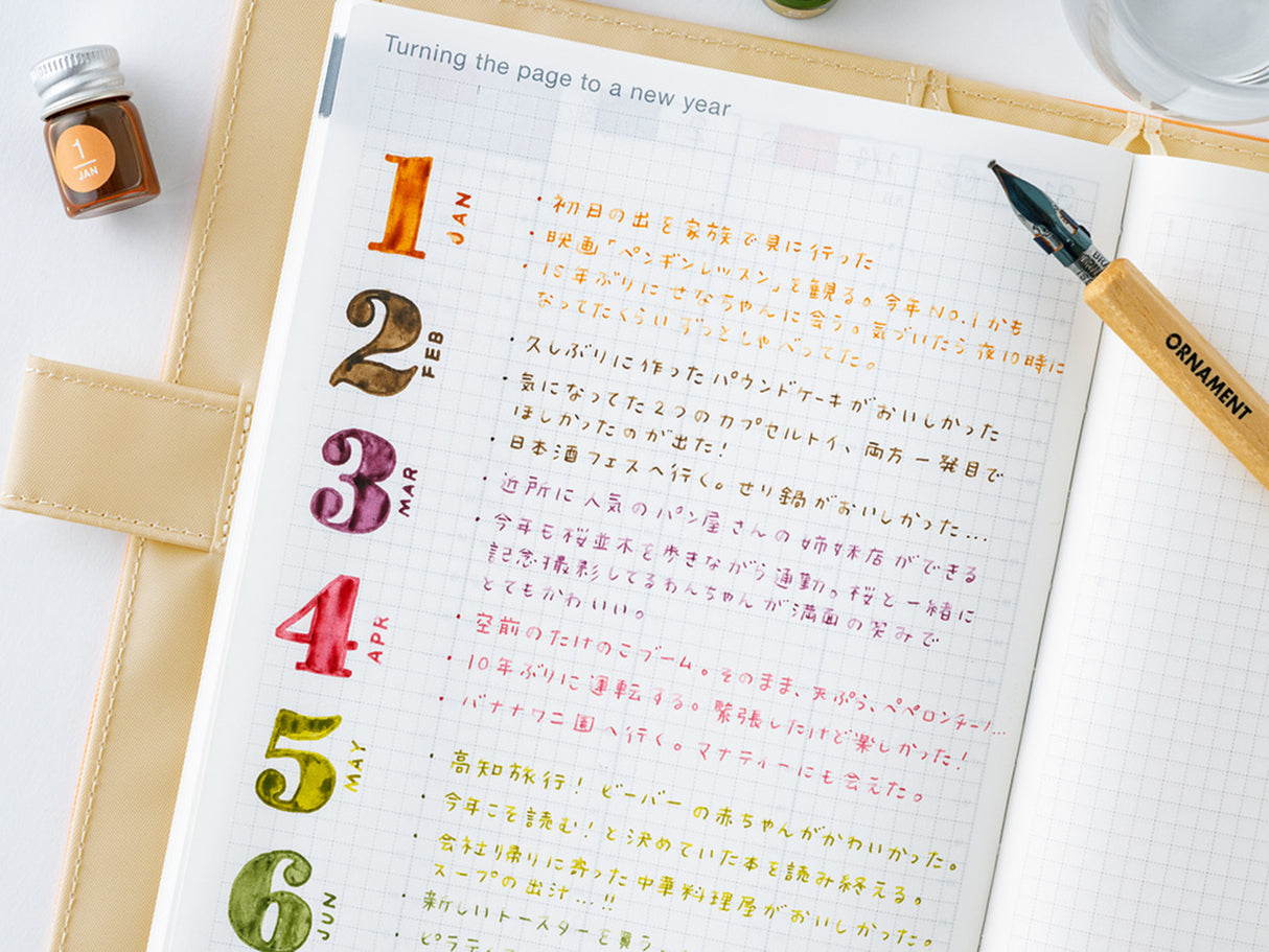 Kakimori x TSUKI no IRO: Mini Ink Bottle Set (Jan-Jun)