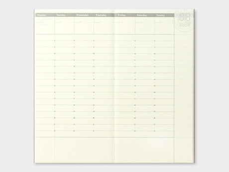 018 Free Diary Weekly Refill TRAVELER'S Notebook - Regular Size