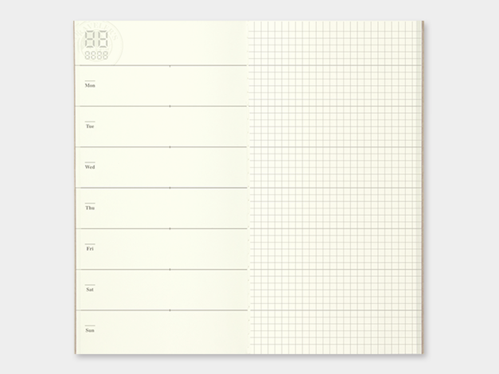 019 Diary Weekly + Memo Refill TRAVELER'S Notebook - Regular Size