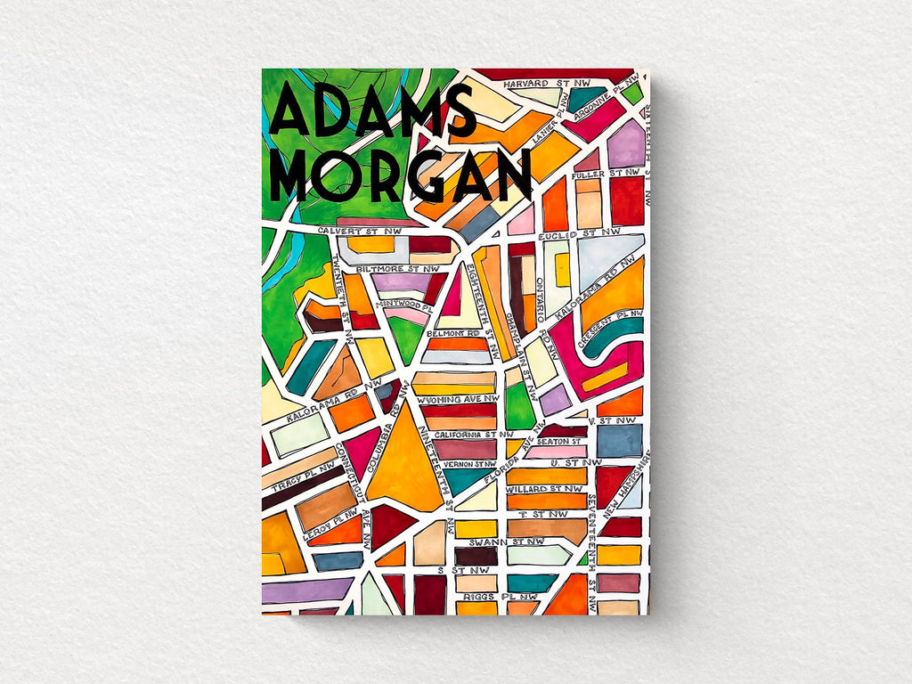 Adams Morgan Art Map Greeting Card