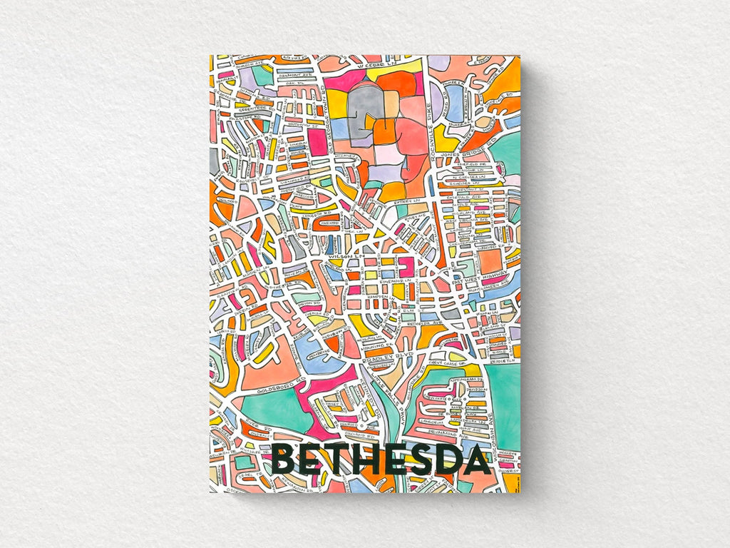 Bethesda Art Map Greeting Card