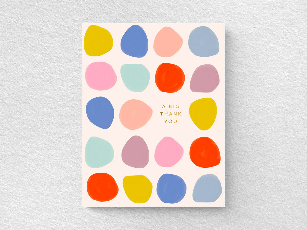 Big Thank You Dots Greeting Cards, Box of 6