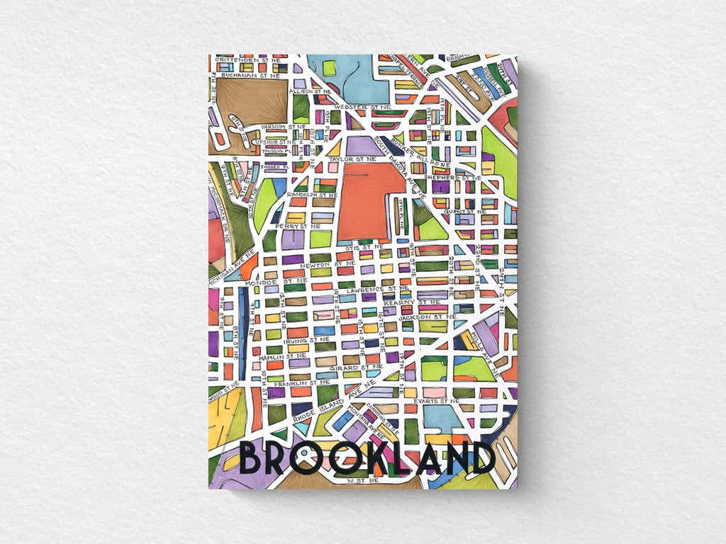 Brookland Art Map Greeting Card