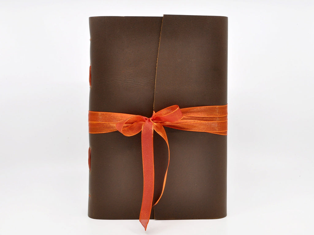 California Poppy One of a Kind Leather Journal