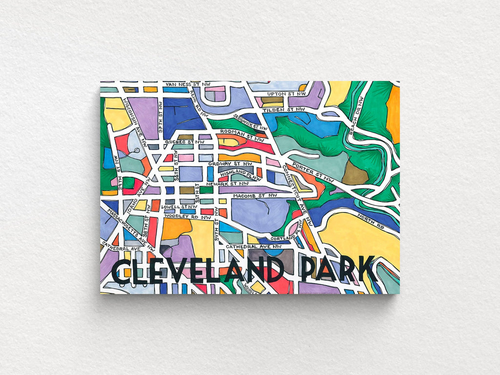 Cleveland Park Art Map Greeting Card