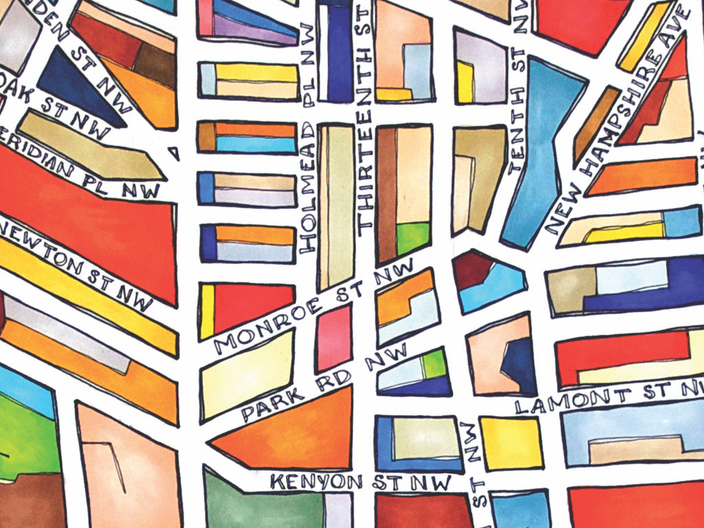 Columbia Heights Art Map Greeting Card