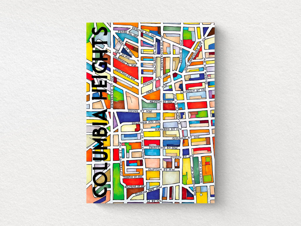 Columbia Heights Art Map Greeting Card