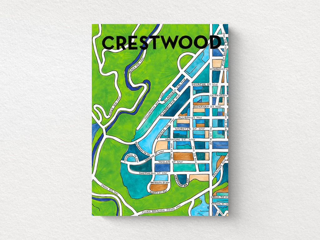 Crestwood Art Map Greeting Card