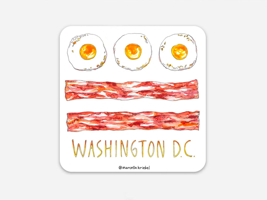 DC Breakfast Flag Sticker