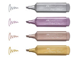 Faber Castell Metallic Highlighter Textliners, Set of 4 Sparkle