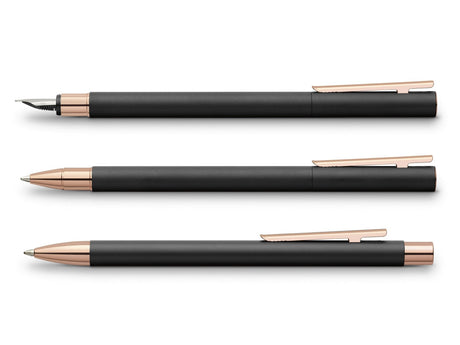 Faber Castell NEO SLIM BLACK MATTE AND ROSE GOLD Collection
