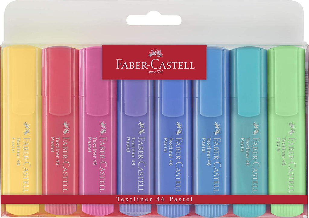 Faber Castell Pastel Highlighter Textliners, Set of 8