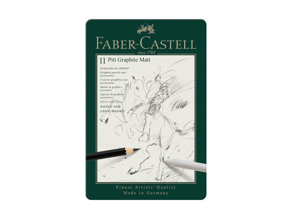 Faber Castell Pitt Graphite Matte Pencils, 11 Piece Set