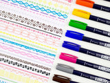 Fudenosuke Colors Calligraphy Brush Pens - 10-Pack