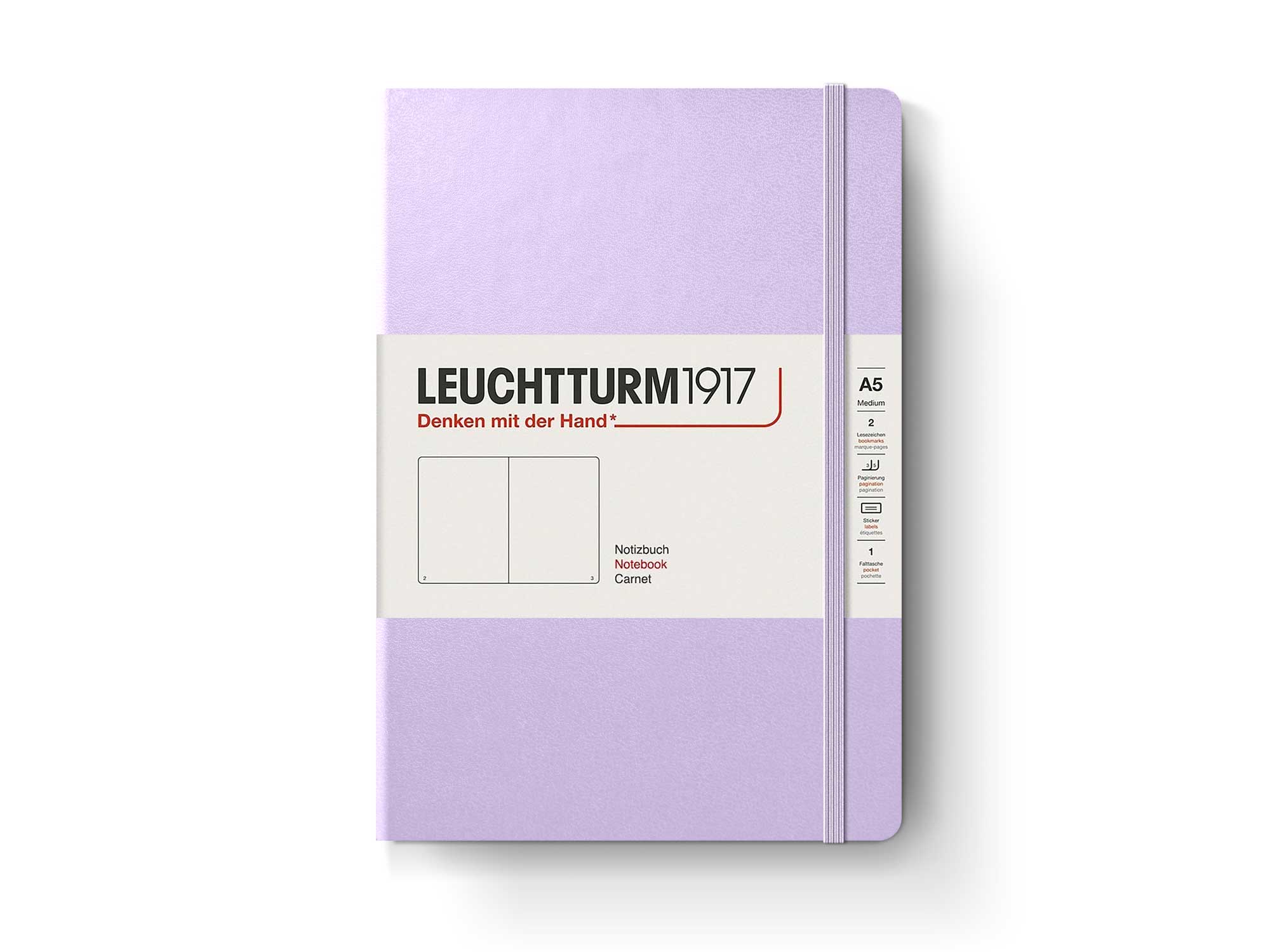  LEUCHTTURM1917 - Notebook Hardcover Medium A5-251 Numbered  Pages for Writing and Journaling (Berry, Dotted) : Office Products