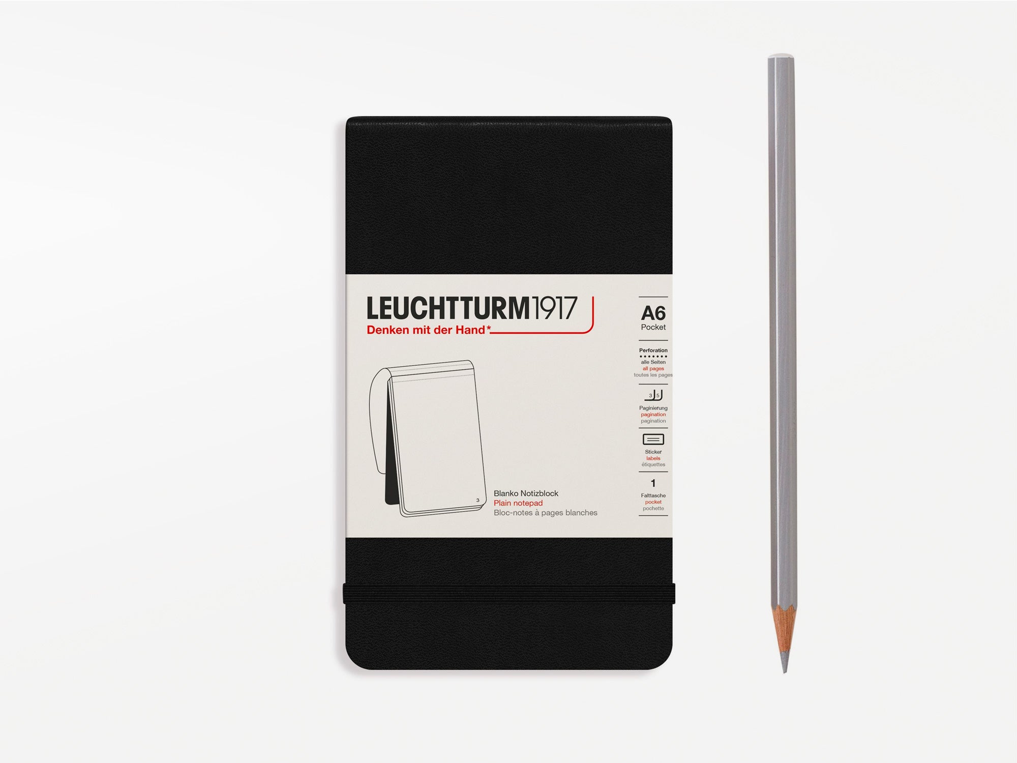 Leuchtturm 1917 Pocket Softcover Notebook in Black in Dot Grid - A6 -  Goldspot Pens