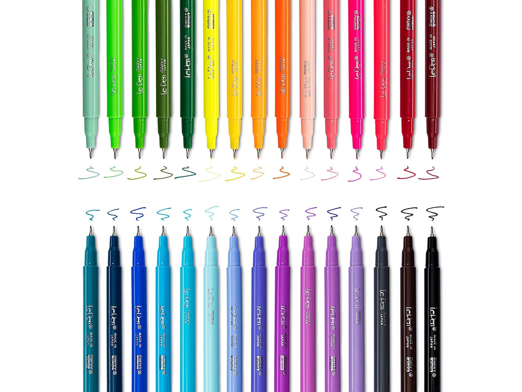 Lepen® Micro-Fine Point Pen, Basic, 10 Colors