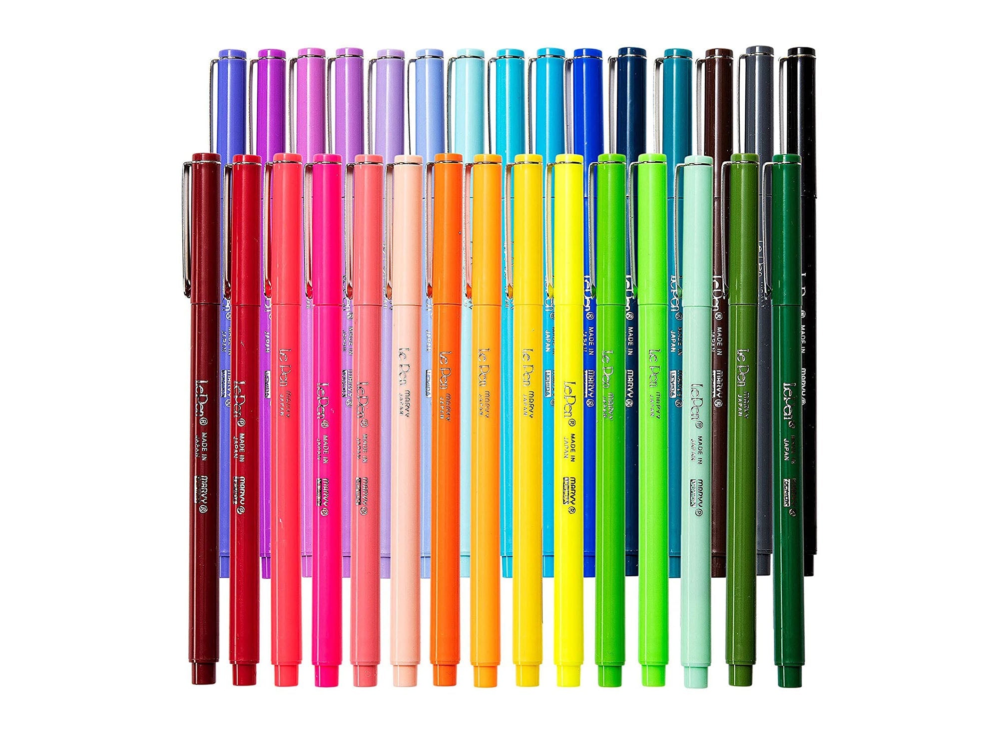 Marvy Uchida Le Pastel Pen Set 4300,Multicolor,Great for notes, planners  and journaling,Smooth and
