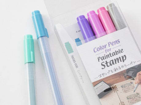 Midori 2 Way Coloring Pens, Set of 6