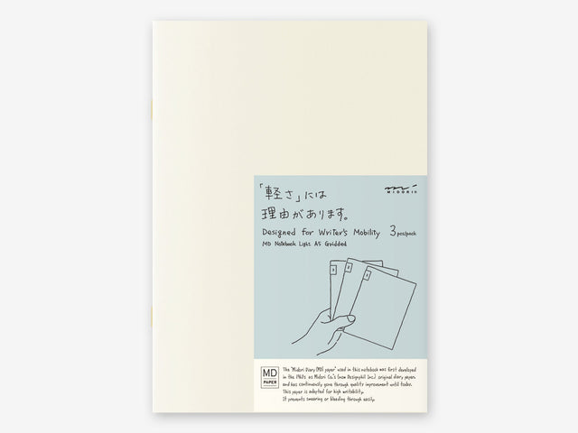 Midori MD Notebook Light A5 Grid Set of 3