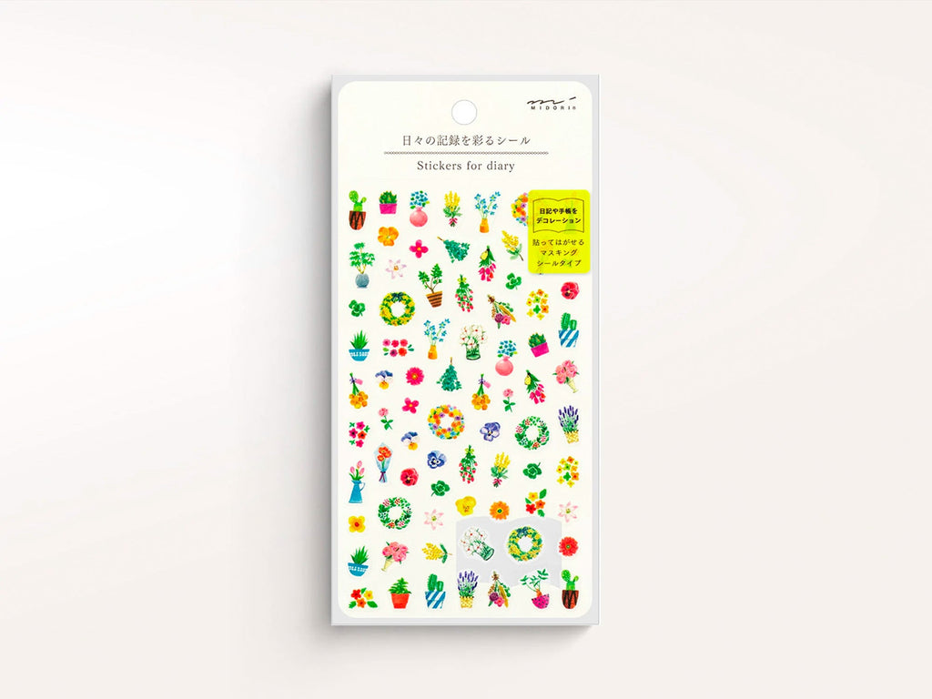 Midori Stickers for Diary Pages - Flowers