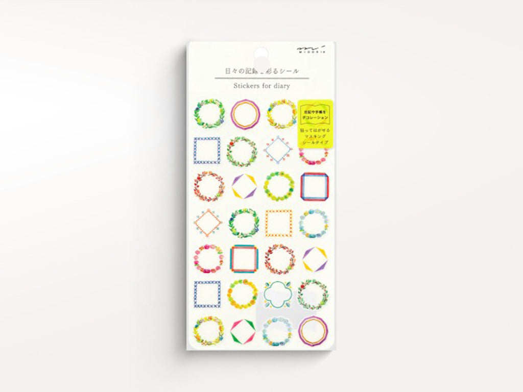 Midori Stickers for Diary Pages - Frames