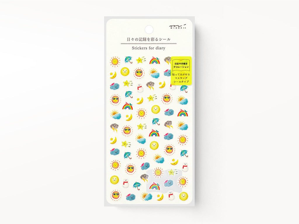 Midori Stickers for Diary Pages - Weather