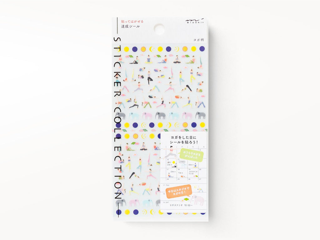 Midori Stickers for Diary Pages - Yoga