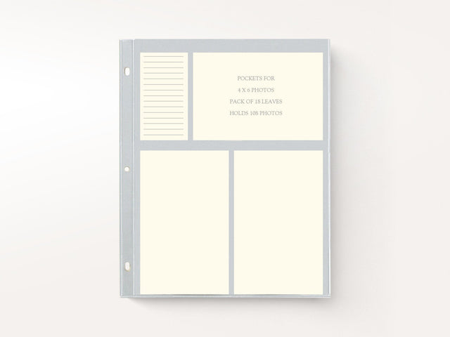 Photo Pages For 3 Ring Album 4x6