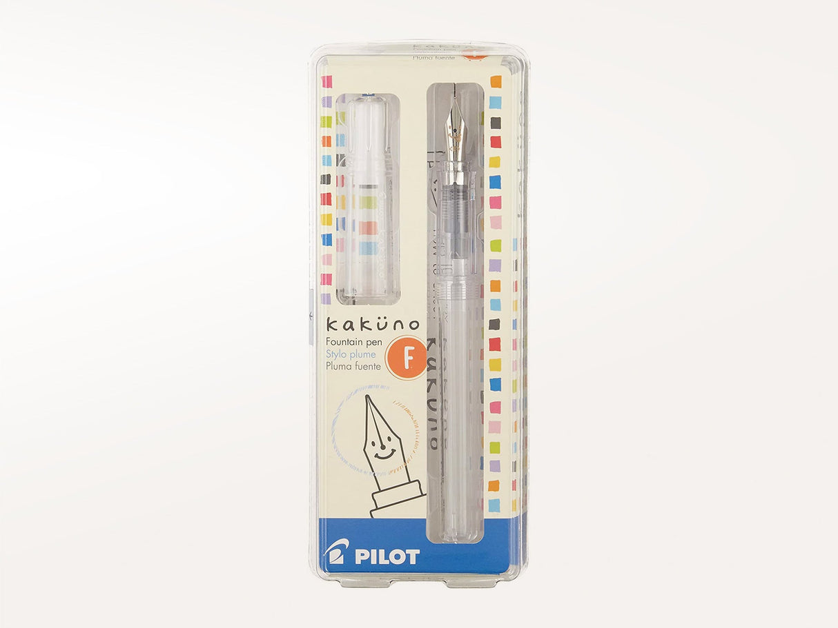 Pilot Kakuno Fountain Pen - Extra Fine - Clear Barrel