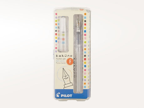 Pilot Kakuno Fountain Pen - Extra Fine - Clear Barrel