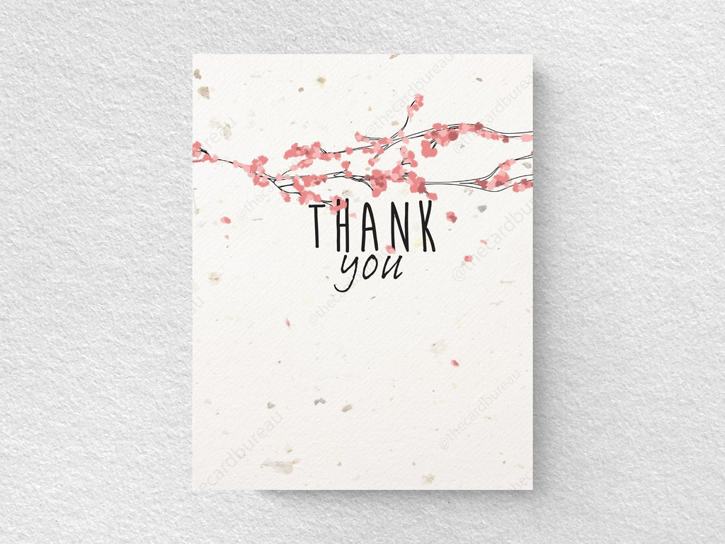 Plantable Cherry Blossom Thank You Cards - Set of 6