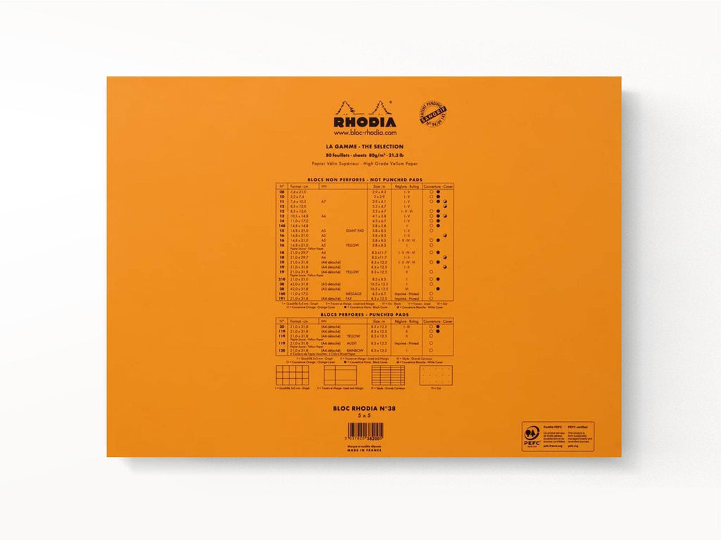 Rhodia Classic Notepad No 38 (16.5 x 12.5)