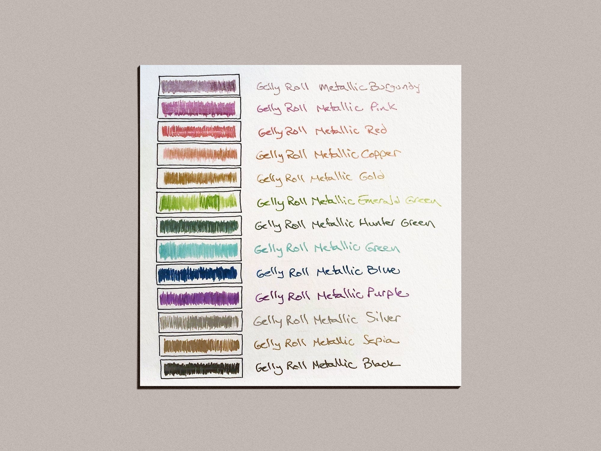 Sakura Gelly Roll Metallic 0.4MM Set of 10 – Jenni Bick Custom Journals