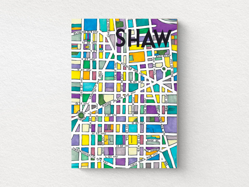 Shaw Art Map Greeting Card