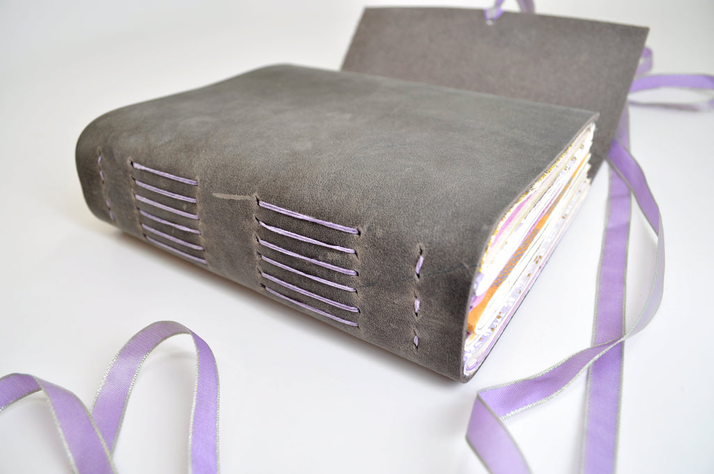 Sunset Lavender One of a Kind Leather Journal