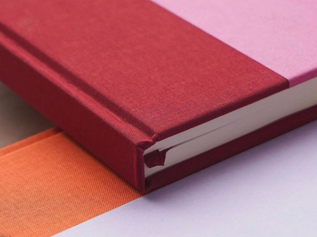 The Cutting Edge Color Block Notebook - Cherry + Pistachio
