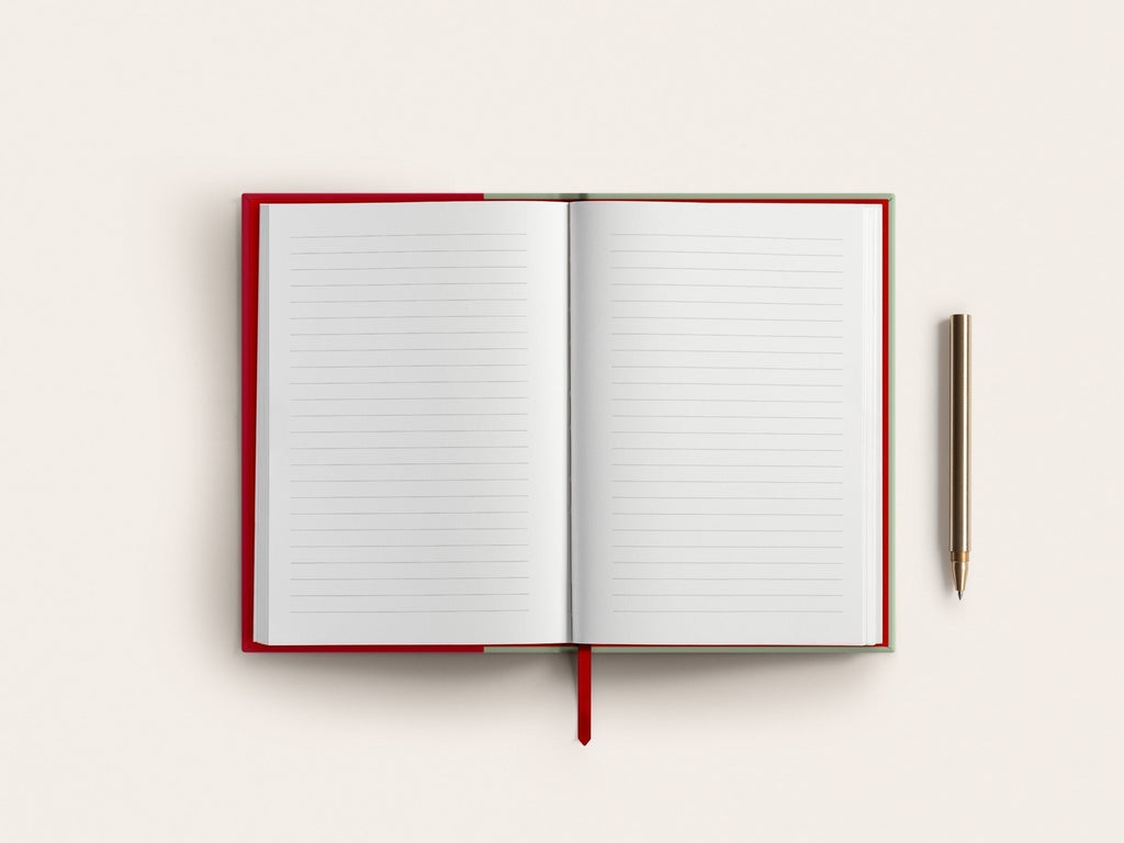 The Cutting Edge Color Block Notebook - Raspberry + Fuchsia