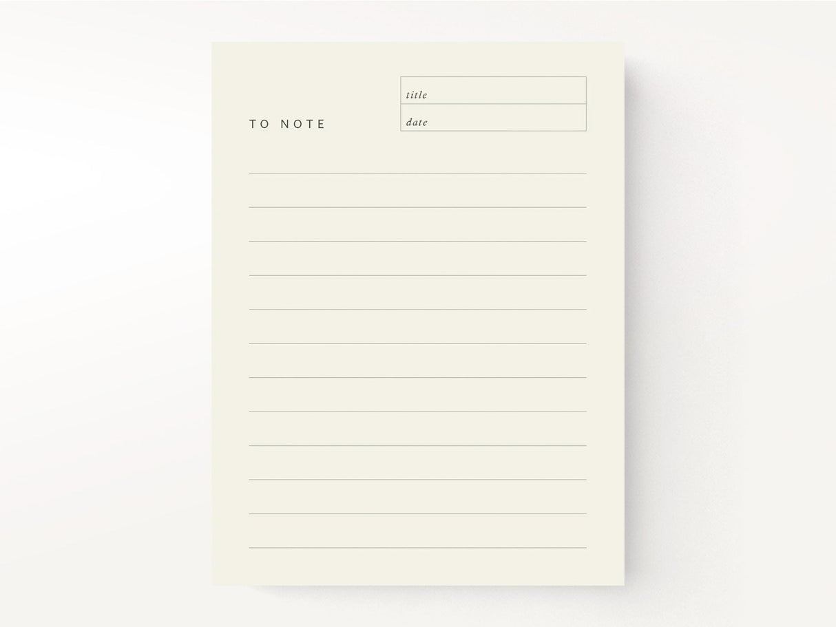 To Note Block Notepad