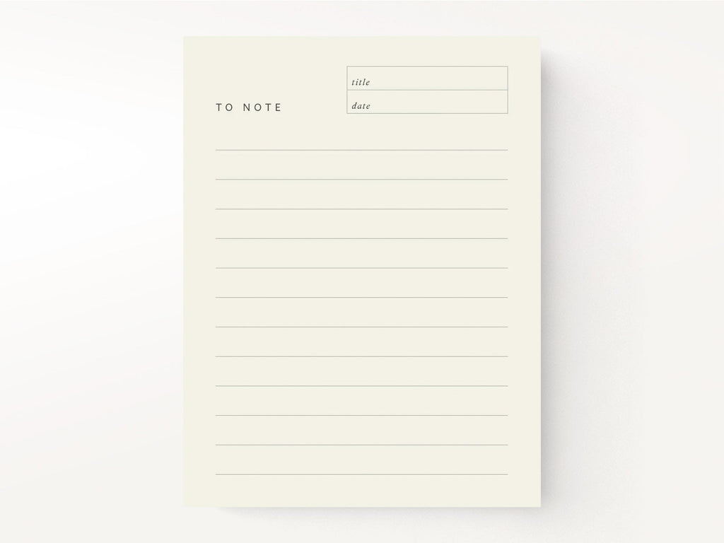 To Note Block Notepad