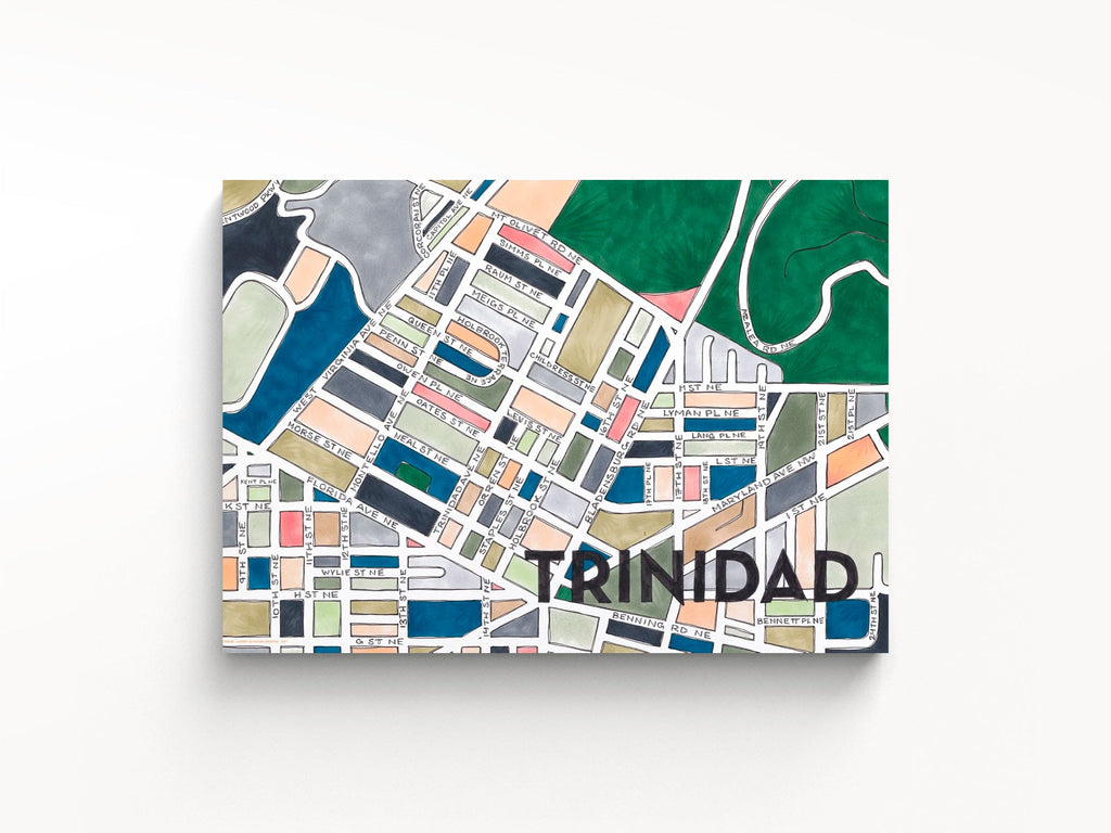 Trinidad Art Map Greeting Card