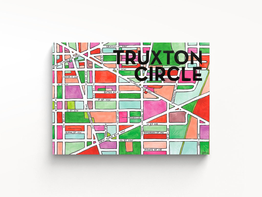 Truxton Circle Art Map Greeting Card
