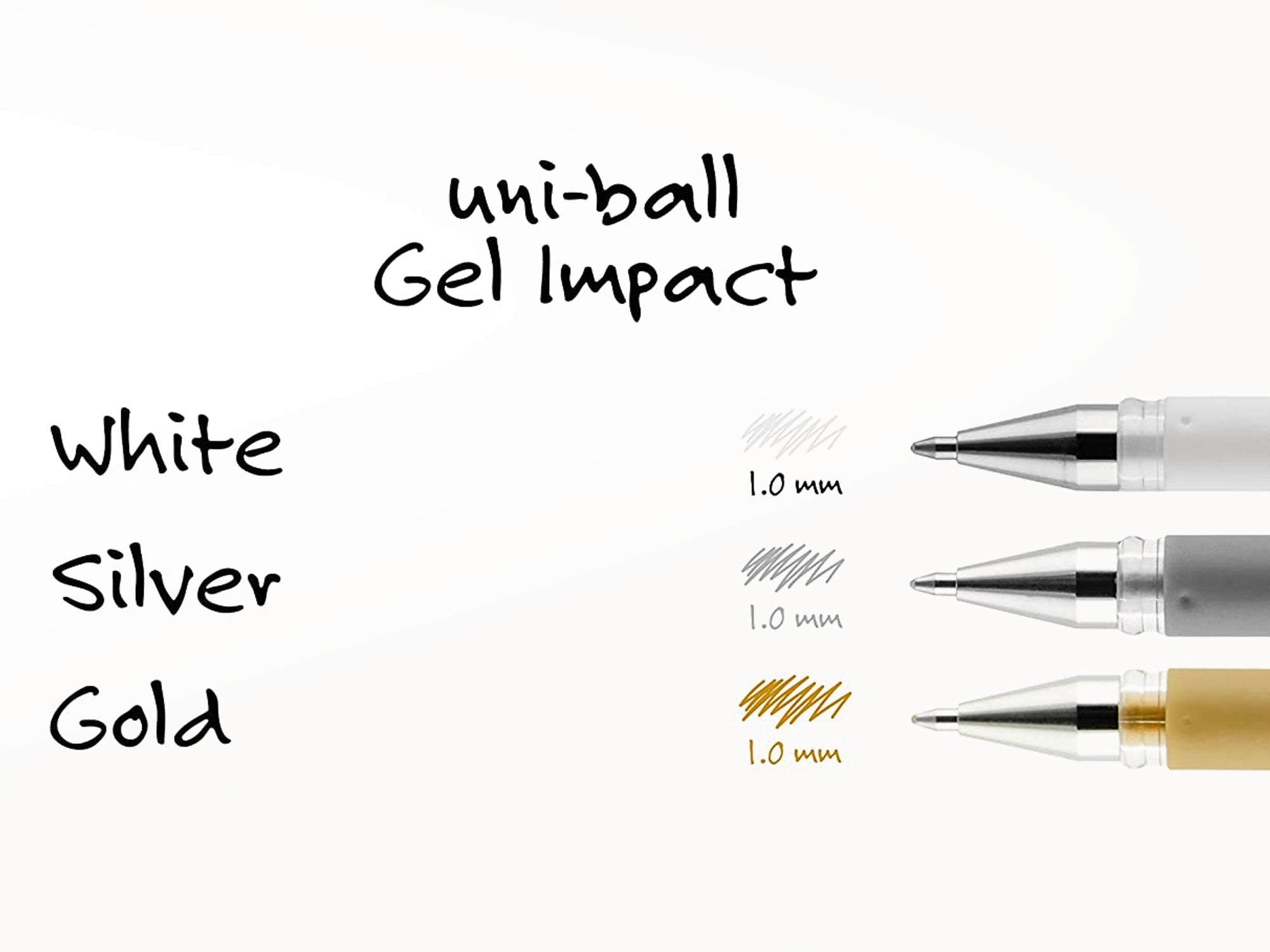 Uni-Ball Metallic Signo Impact Gel Pens