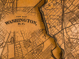 Washington DC Map Leather Journal