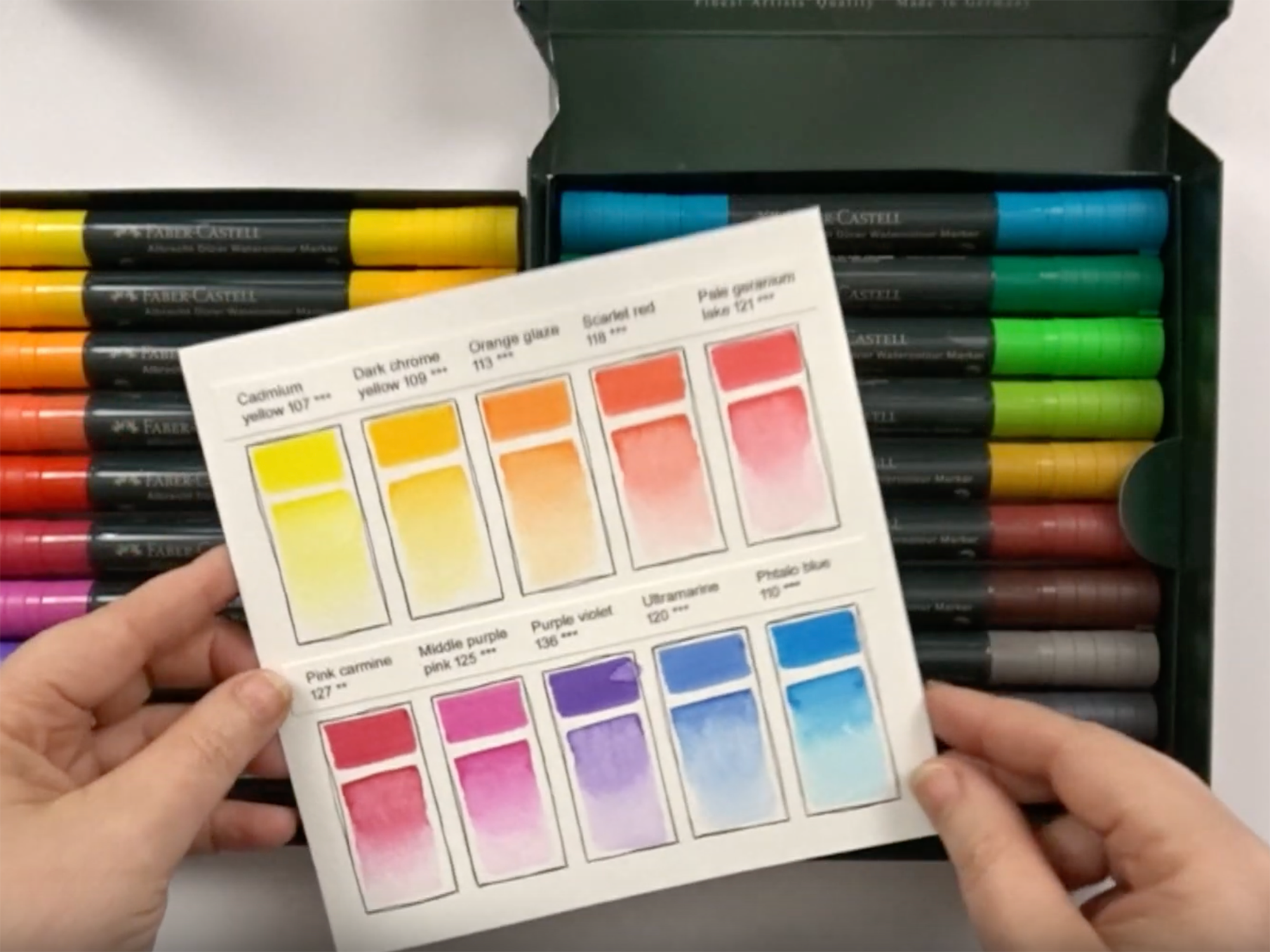 Faber Castell products including watercolour markers - Liz Steel