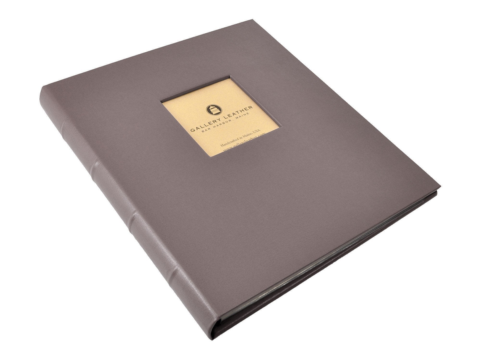Leather .75 Presentation Binder With Window by Gallery Leather, Hubbed  Spine, 11.75 x 10.5, Ringbound, 10 Top Loading Sheets/20 Pages,  Refillable